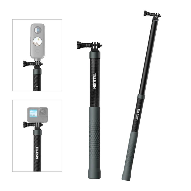 32-120cm Selfie Stick Carbon Fiber Camera Stand Bracket 1/4In Sports C