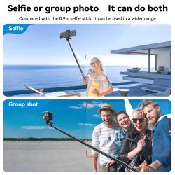 32-120cm Selfie Stick Carbon Fiber Camera Stand Bracket 1/4In Sports C