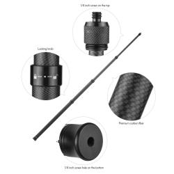 3M/1.5M Carbon Fiber Selfie Stick Adjustable Extension Pole with 1/4 I