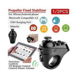 1/2PCS 180mAh R1 Ring Shape Bluetooth Remote Control for iPhone Androi