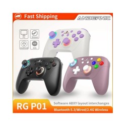 ANBERNIC RG P01 RGP01 Gamepad Wired Wireless Bluetooth RGB Hall Effect