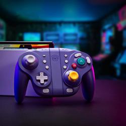 NYXI Wizard Hall Joystick Wireless Game Controller Purple Gamepad with