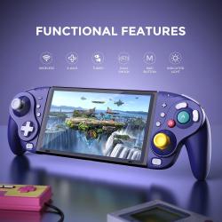 NYXI Wizard Hall Joystick Wireless Game Controller Purple Gamepad with