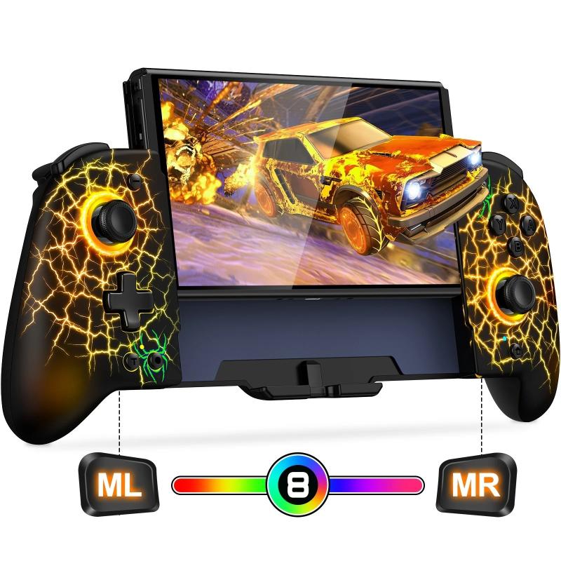 DinoFire Gamepad For Nintendo Switch controller Handheld Mode Ergonomi