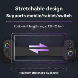 D8 Telescopic Game Controller with Turbo/6-axis Gyro/Vibration Gamepad