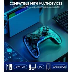 BEBONCOOL RGB Pro Controller Compatible with Nintendo Switch Lite/Swit