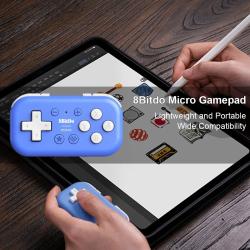 2025 8Bitdo Micro Gamepad Pocket Controller Designed for 2D Games Blue
