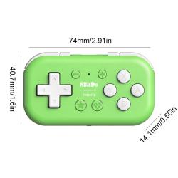 2025 8Bitdo Micro Gamepad Pocket Controller Designed for 2D Games Blue