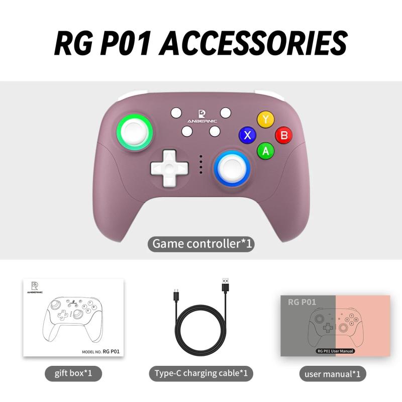 ANBERNIC RG P01 Gamepad Wireless Gaming Controller Hall Trigger Joysti