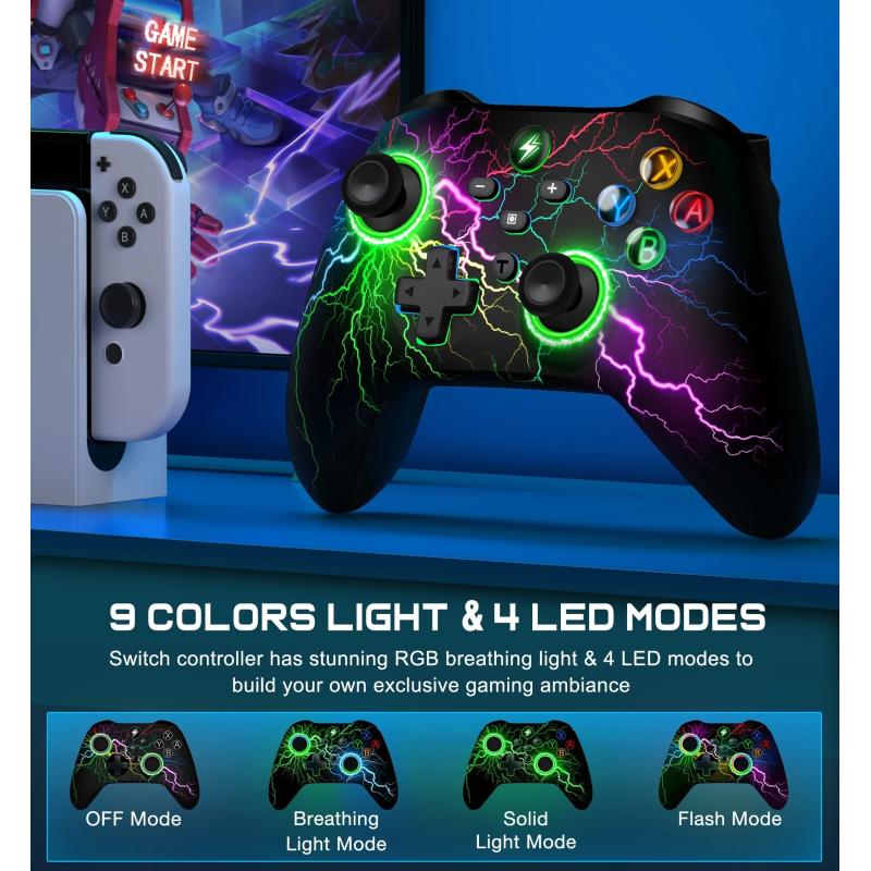 BEBONCOOL Q212 Gamepad Wireless Pro Controller, Compatible with Ninten