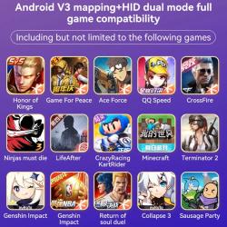 D8 Telescopic Mobile Gaming Controller RGB Light Mobile Phone Gamepad 