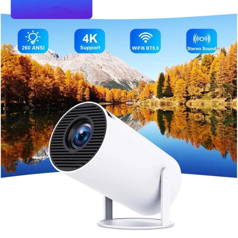 Projector HY300 Pro 4K Android 11 Projector 4K 1280*720P Wifi6 260 ANS
