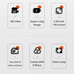 Mini Camera With 0.96in Screen 1080P Sports Portable Vintage Video Rec