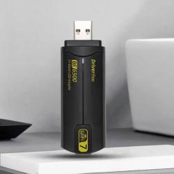 6500Mbps WiFi 7 USB WiFi Adapter Wireless Network Card Dual Antennas B