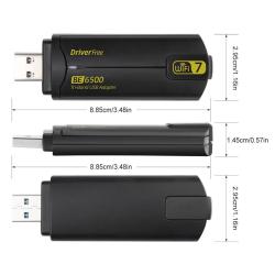 6500Mbps WiFi 7 USB WiFi Adapter Wireless Network Card Dual Antennas B