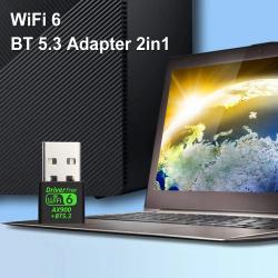USB WiFi 6 AX900 Bluetooth 5.3 WiFi USB Adapter 2in1 Wireless Network 