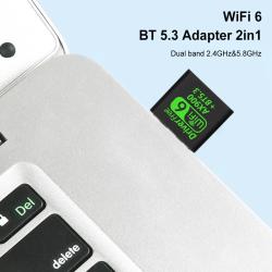 USB WiFi 6 AX900 Bluetooth 5.3 WiFi USB Adapter 2in1 Wireless Network 