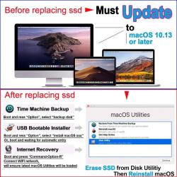 KingSpec 256GB 512GB 1TB M2 PCIe NVME SSD For 2013 2015 Macbook Pro Re