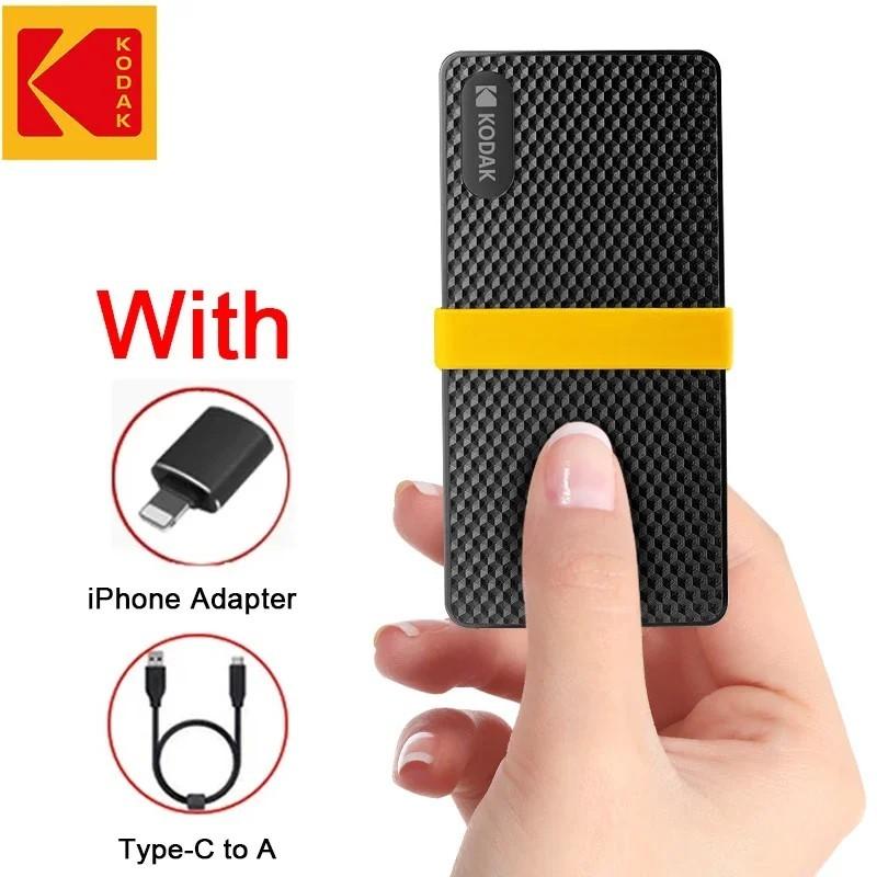 KODAK External SSD Drive USB3.1 Type-C Portable Hard Disk 256GB 512GB 