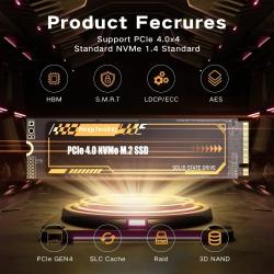 Kingchuxing PCIe4.0 M.2 NVMe SSD 7400MB/S Internal Solid State Drive G