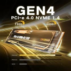 Kingchuxing PCIe4.0 M.2 NVMe SSD 7400MB/S Internal Solid State Drive G