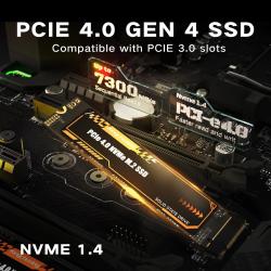 Kingchuxing PCIe4.0 M.2 NVMe SSD 7400MB/S Internal Solid State Drive G