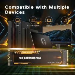 Kingchuxing PCIe4.0 M.2 NVMe SSD 7400MB/S Internal Solid State Drive G