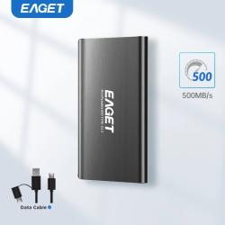 Eaget NVMe External SSD 256GB 512GB 1TB 2TB Hard Drive 5Gbs Type C USB