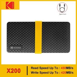 Kodak X200 Portable SSD 2TB 1TB USB 3.1 Type C External Drive Hard Dis