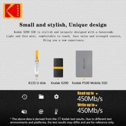 Kodak X200 Portable SSD 1TB 512GB 256GB USB 3.1 Type C External hard d