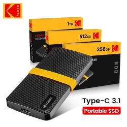 Original Kodak SSD 256GB 512GB 1TB External Hard Drive Type C USB3.1 P