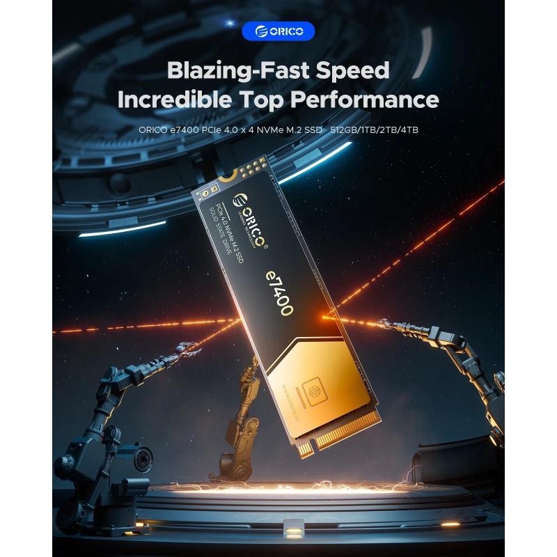 ORICO e7400 PCIe4.0 M.2 NVMe SSD PS5 7400MB/S Internal Solid State Dri