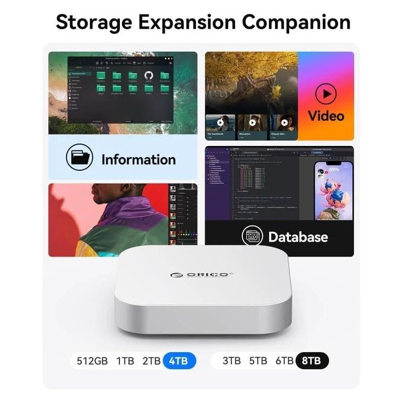 ORICO Minimate 3 TB External SSD Compatibility with Mac Mini M410Gbps,