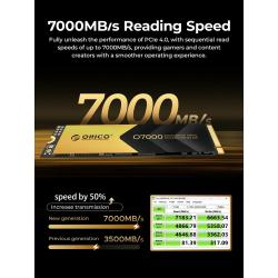 ORICO 2TB NVMe SSD PCIe 4.0 Up to 7400MB/s, M.2 SSD 2280 PCIe 4.0X4 In