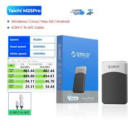 ORICO 2TB External SSD with 2 in 1 USB C Cable, Portable Solid State D