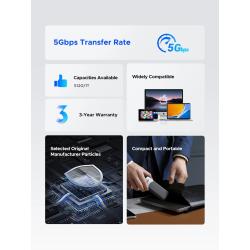 ORICO 2TB External SSD with 2 in 1 USB C Cable, Portable Solid State D