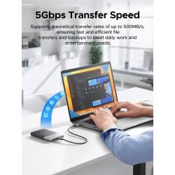 ORICO 2TB External SSD with 2 in 1 USB C Cable, Portable Solid State D