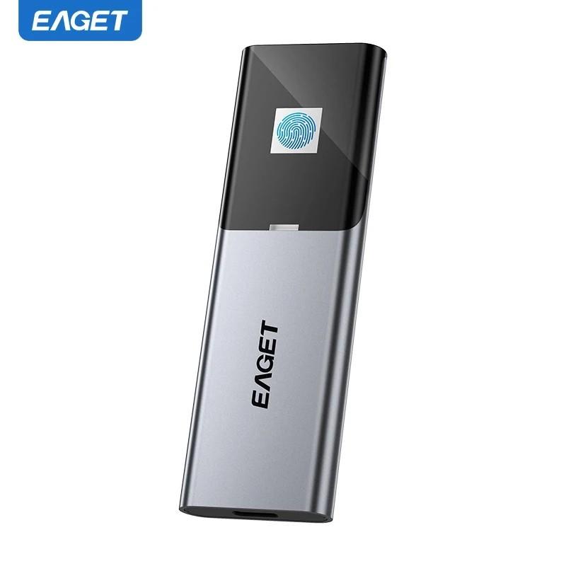 Eaget Fingerprint Encryption Portable SSD 1TB 2TB USB3.2 Type C Solid 