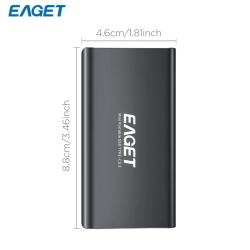 Eaget NVMe External SSD 256GB 1TB Hard Drive 5Gbs Type C USB 3.2 RGB P