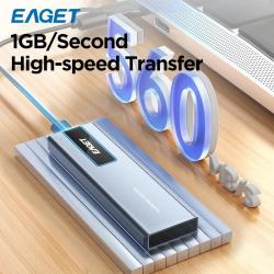 EAGET M1 Portable External SSD External Hard Drive 5Gbps NVME 256GB 51