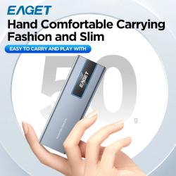 EAGET M1 Portable External SSD External Hard Drive 5Gbps NVME 256GB 51