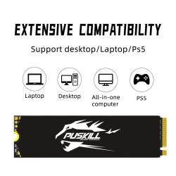 PUSKILL PCIe3.0 NVMe SSD M.2 1TB 512GB M2 2280 Hard Disk Internal Soli