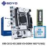 SOYO X99 Gaming Motherboard Kit C612 Chip with E5 2650 V3 CPU & DDR4 16G*1 2133MHz Memory NVME PCIE3.0 SATA3.0 for Desktop Host