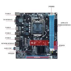 MOUGOL H61M Motherboard M.2 NVME PCIEx16 DVI Supports Dual-channel DDR