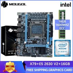MOUGOL New X79 Motherboard with Intel Xeon E5 2630 V2 CPU Kit & Dual C
