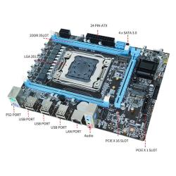 MOUGOL New X79 Motherboard with Intel Xeon E5 2630 V2 CPU Kit & Dual C