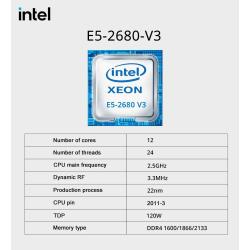 MOUGOL X99 Motherboard Set with Intel Xeon E5 2680 V3 CPU & Dual Chann