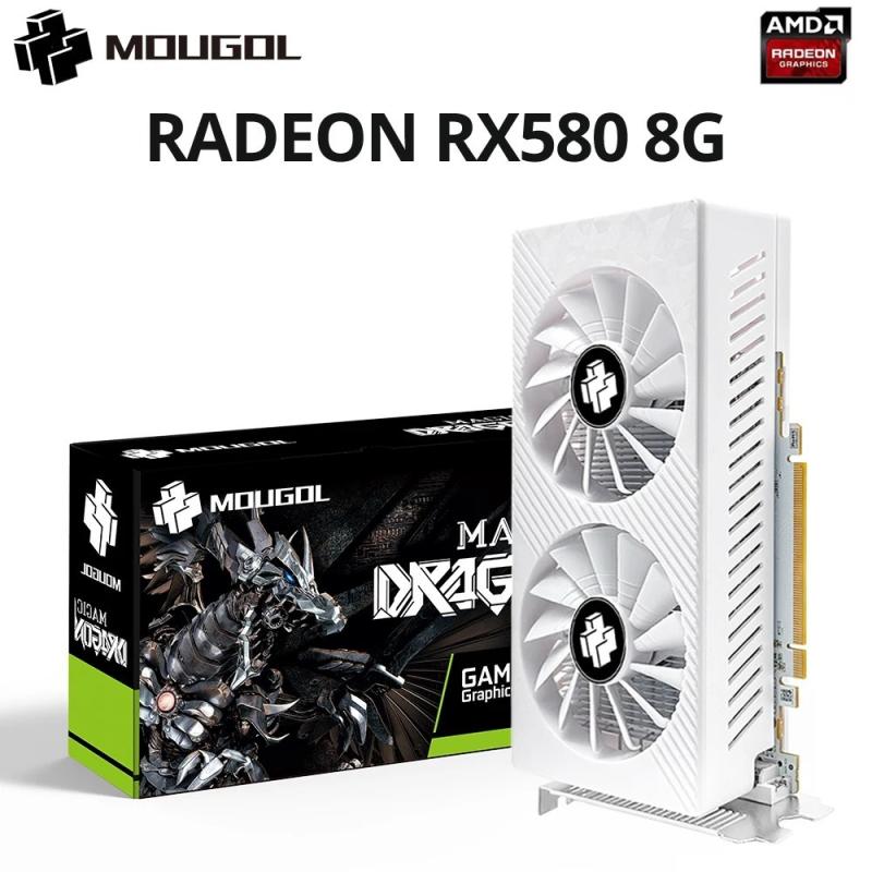 MOUGOL AMD Radeon RX580 8GB Graphics Card GDDR5 Memory 2048SP 256Bit P