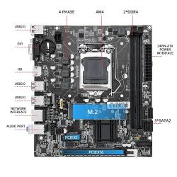 MOUGOL H61M Gaming Motherboard M.2 NVME PCIEx16 DVI Supports Dual-chan