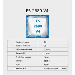 MOUGOL X99 Motherboard Kit C612 Chip with E5 2680 V4 CPU & DDR4 16G 2*